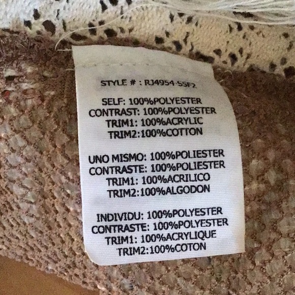 RYU Brown Embroidered Fringe Accent Bohemian Kimono Cardigan M/L - Picture 6 of 6